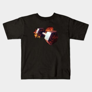 Dumbbell with Flames Kids T-Shirt